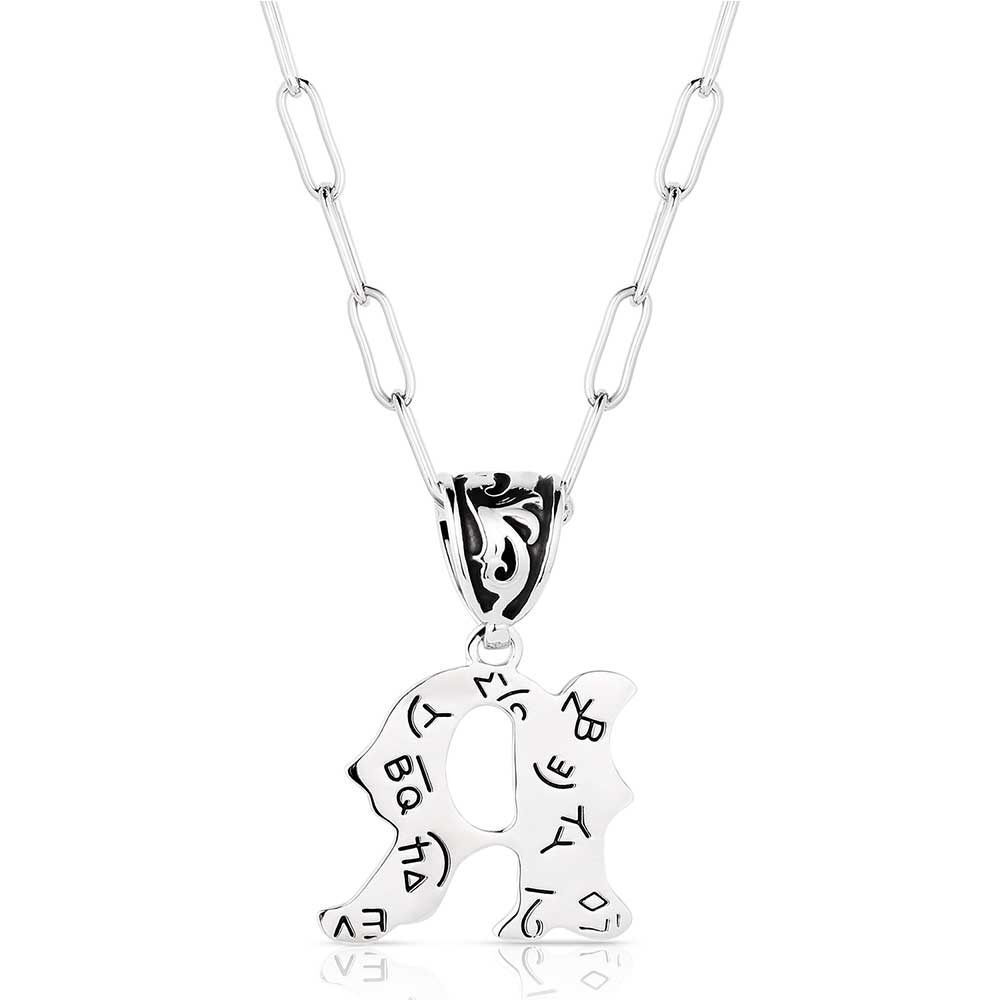 Montana Silversmiths Western Initial Necklace Letter "R"