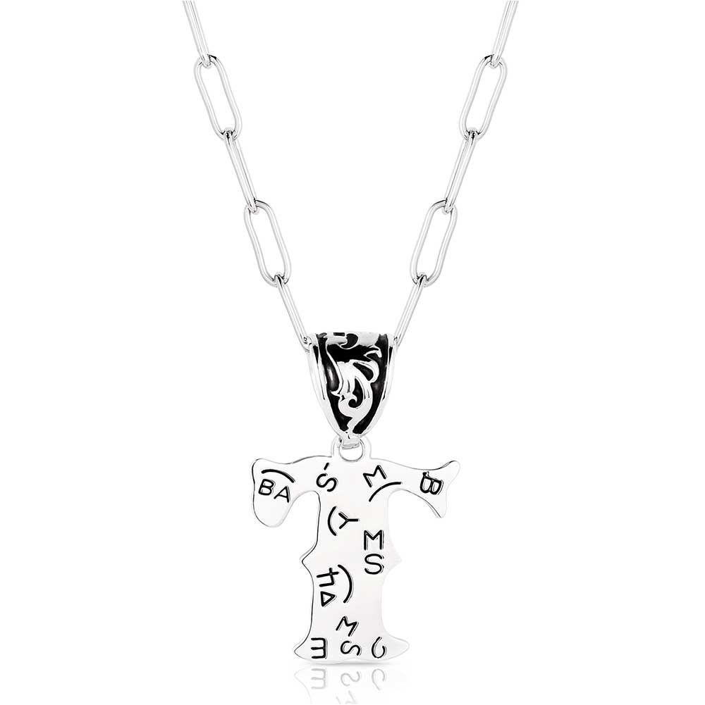 Montana Silversmiths Western Initial Necklace Letter "T"