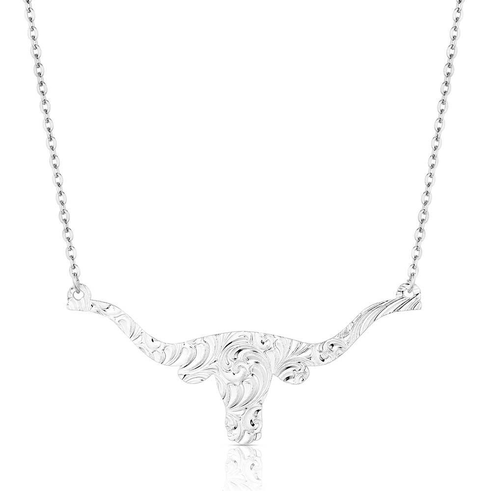 Montana Silversmiths Women's Out West Longhorn Necklace