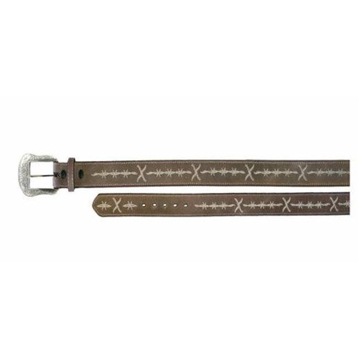 Twisted X Men's Barbwire Embroidered Leather Belt in Apache