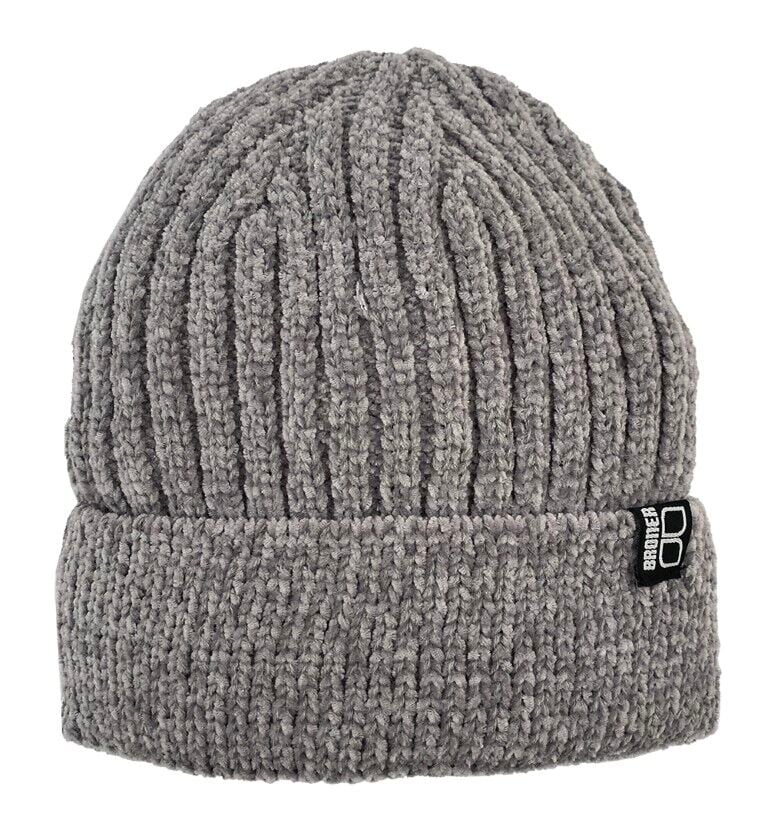 Broner Women's Tranquility Soft Chenille Knit Cuff Cap in Grey