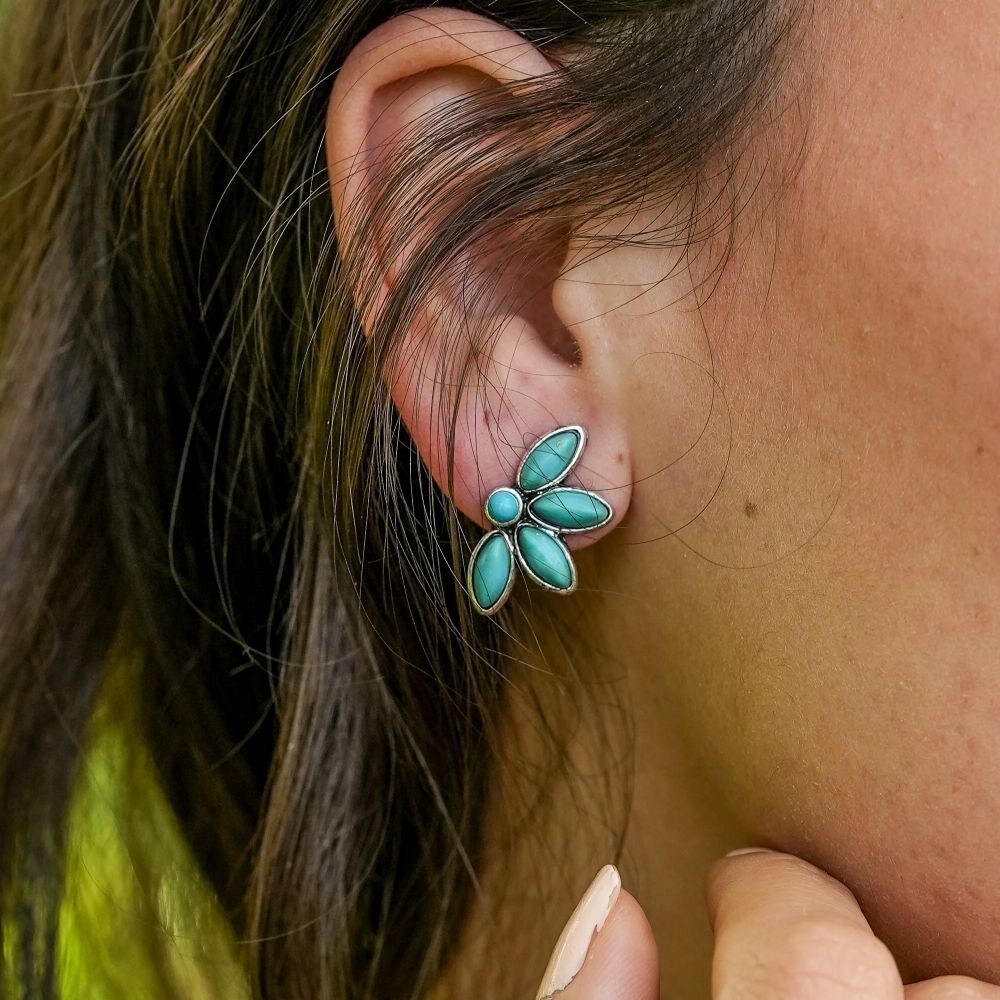 Wyo-Horse Women's Half flower Stud Earrings