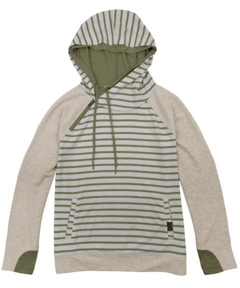 Victory Sportswear Women's Asymmetrical Zip Striped Hoodie