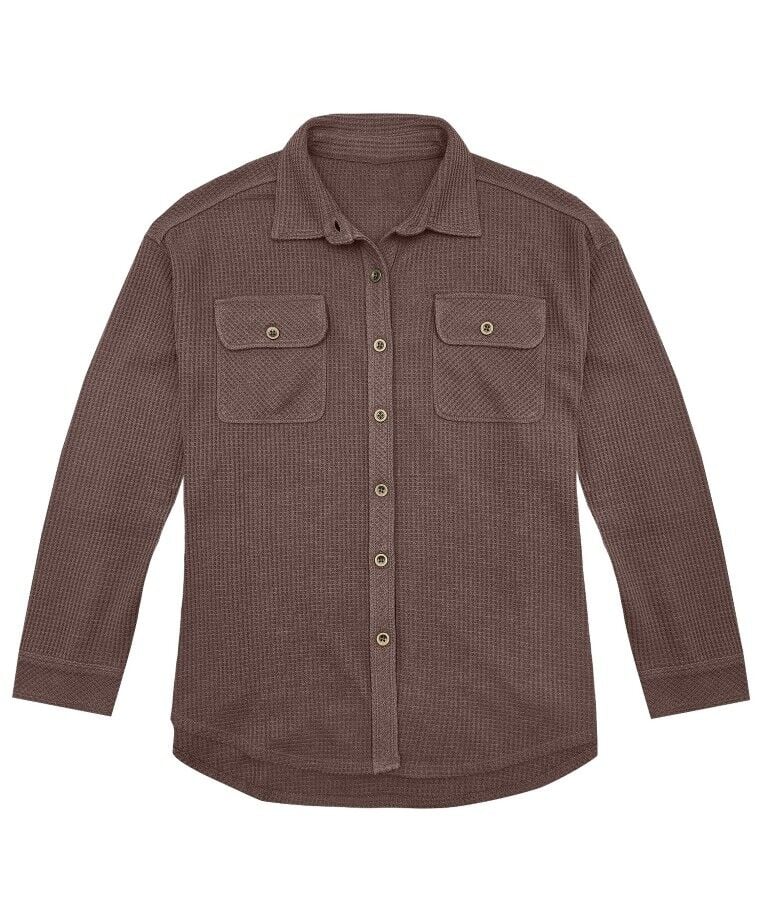 Victory Sportswear Women's Long Sleeve Thermal Button Front Shirt