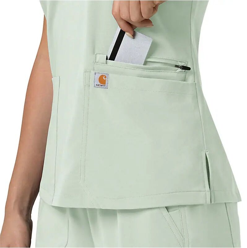 Carhartt Women's Force Cross-Flex Flex Panel V-Neck Scrub Top