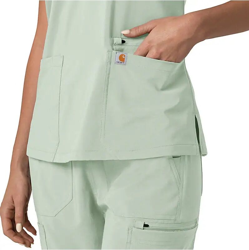Carhartt Women's Force Cross-Flex Flex Panel V-Neck Scrub Top