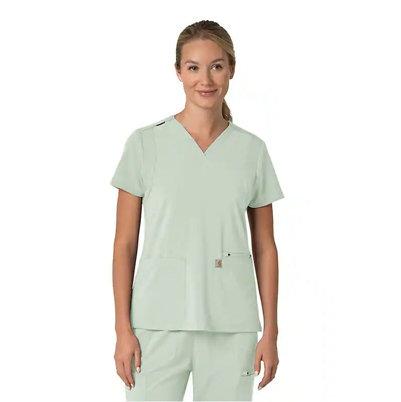 Carhartt Women's Force Cross-Flex Flex Panel V-Neck Scrub Top