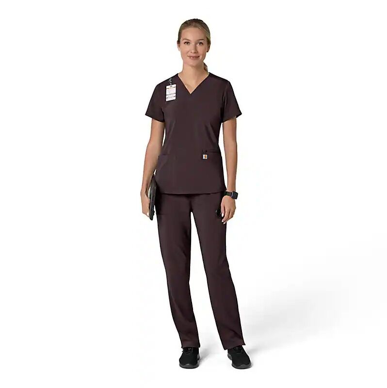 Carhartt Women's Force Cross-Flex Flex Panel V-Neck Scrub Top