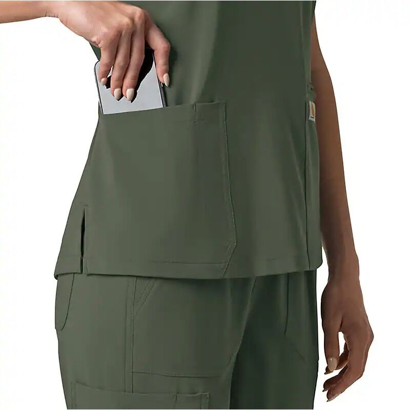 Carhartt Women's Force Cross-Flex Flex Panel V-Neck Scrub Top