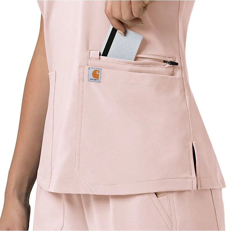 Carhartt Women's Force Cross-Flex Flex Panel V-Neck Scrub Top