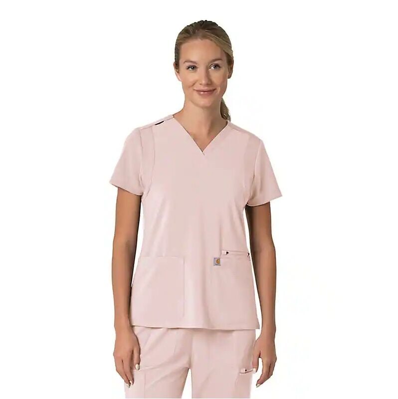 Carhartt Women's Force Cross-Flex Flex Panel V-Neck Scrub Top