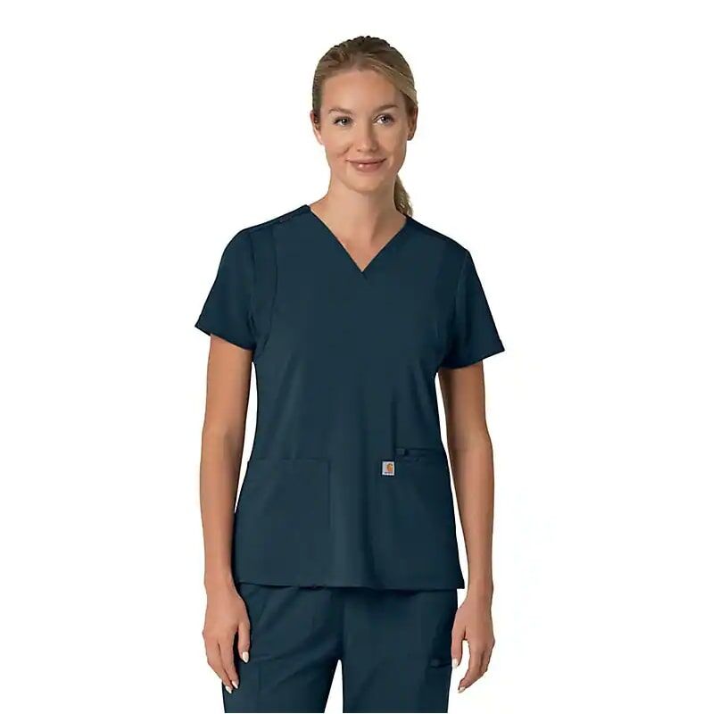 Carhartt Women's Force Cross-Flex Flex Panel V-Neck Scrub Top