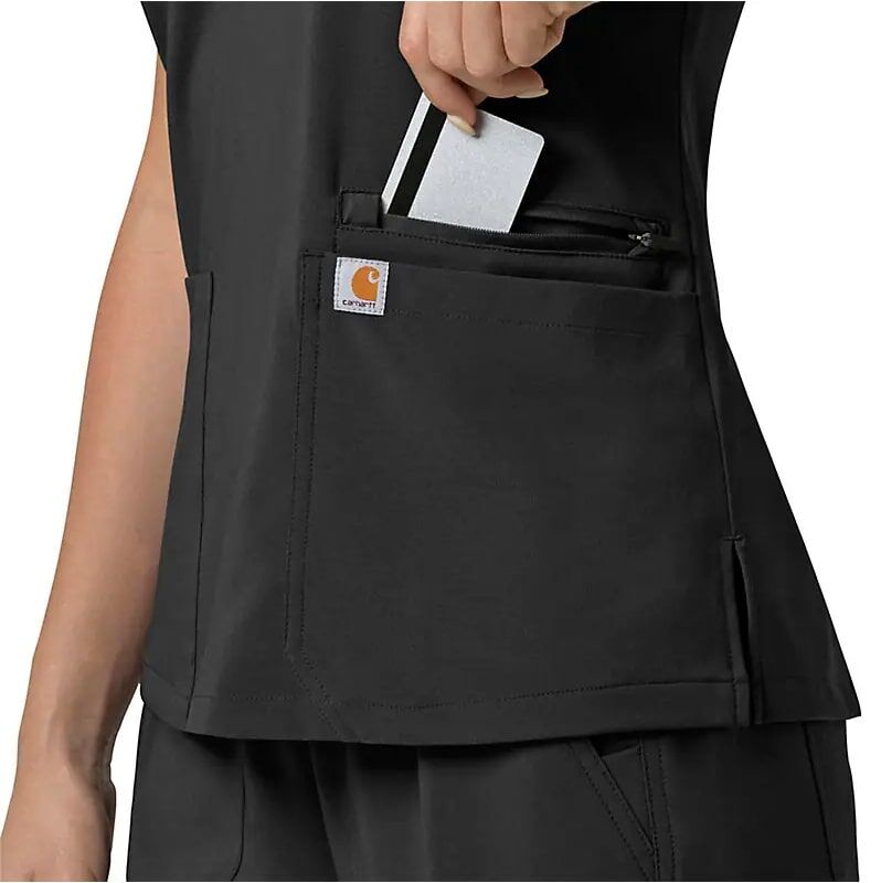 Carhartt Women's Force Cross-Flex Flex Panel V-Neck Scrub Top