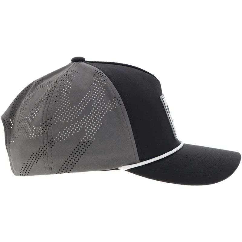 Hooey Men's Cowboy Golf Square Patch Hat in Black/Grey