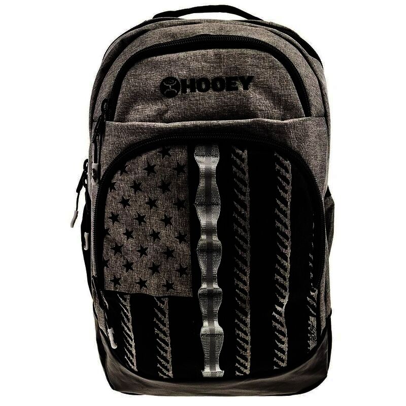 Hooey "Ox" Flag Backpack in Grey/Black