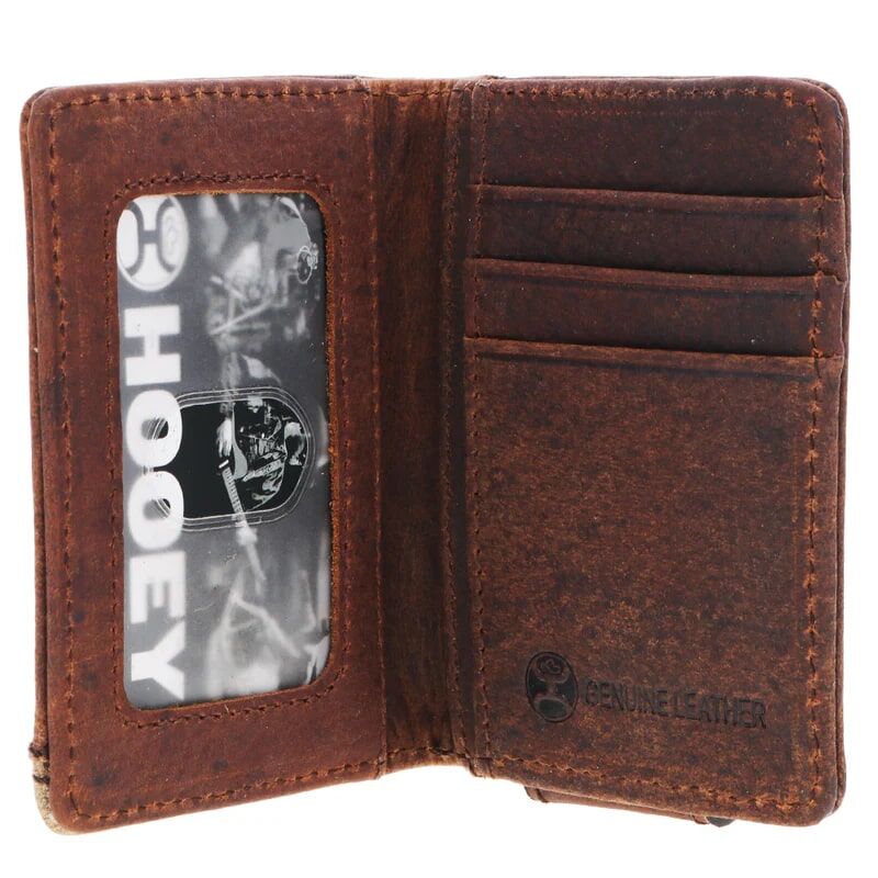 Hooey Men's Chisholm Wester Corner Bifold Money Clip in Brown
