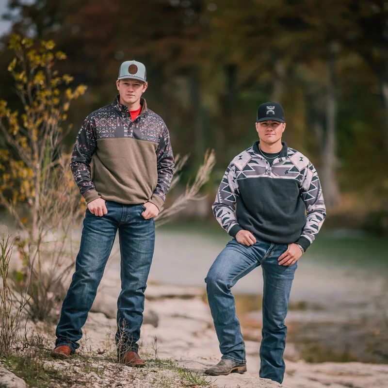 Hooey Men's Stevie Aztec Pullover
