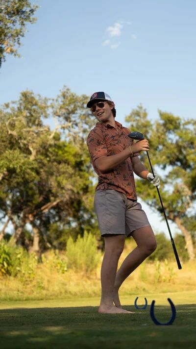 Hooey Men's Hot Shot Cactus Pattern Polo