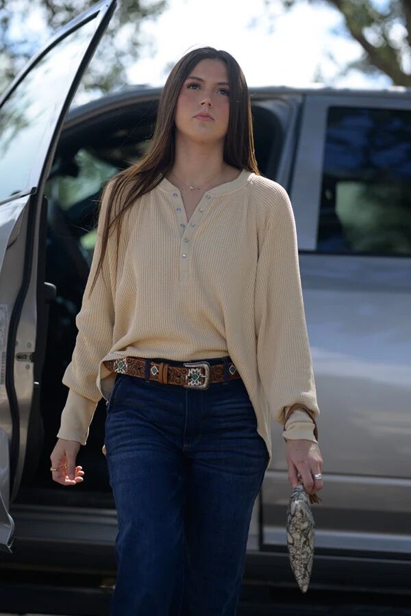 Hooey Women's Juniper Henley Long Sleeve Thermal Shirt