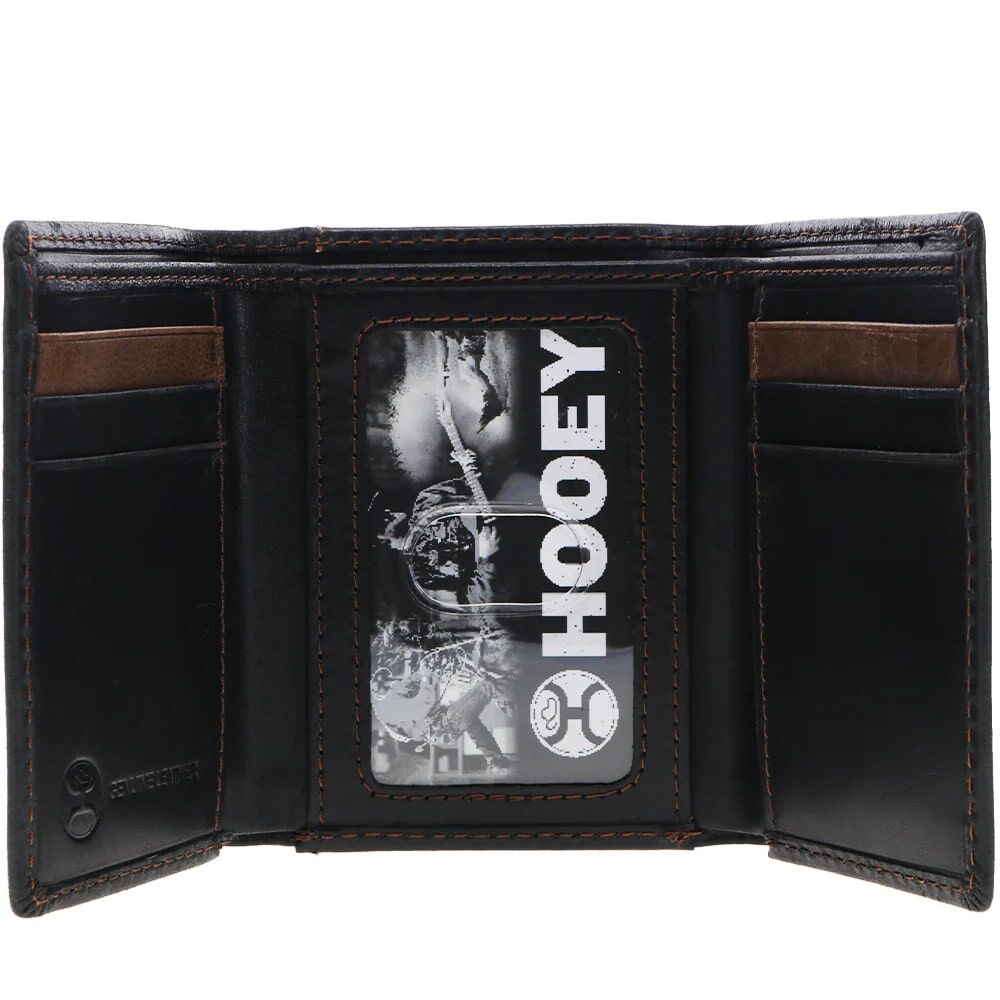 Hooey Men's Hooey Classic Smooth Trifold Wallet in Black