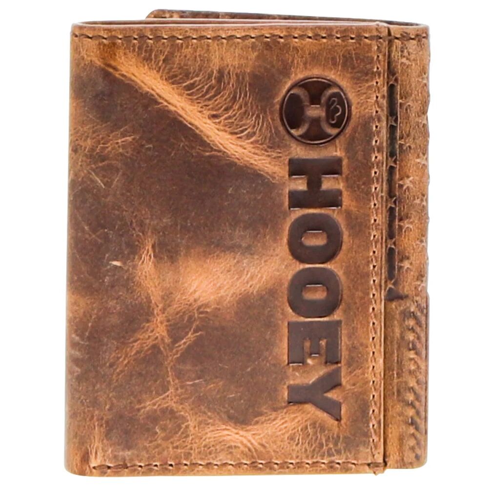 Hooey Men's Liberty Roper Trifold Hooey Wallet in Tan