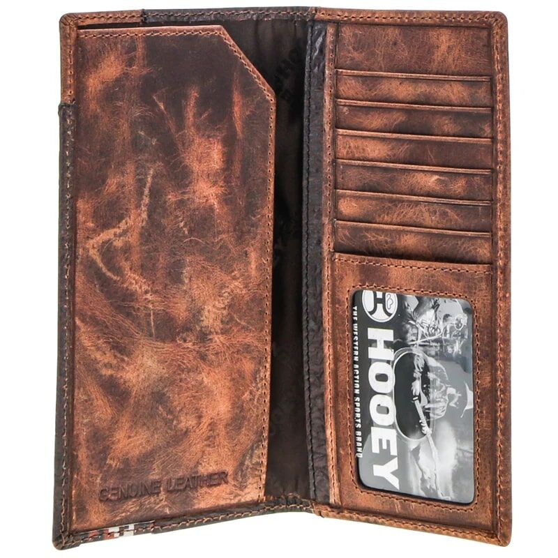 Hooey Men's Tahonta Diamond Patchwork Rodeo Wallet in Brown