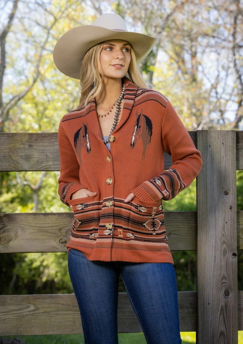 Cotton & Rye Outfitters Women's Cash Horse Cardigan