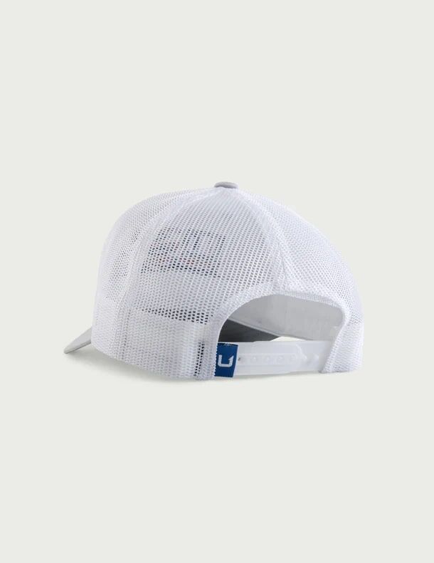 Huk Kids' Trophy Flag Trucker Hat in Harbor Mist