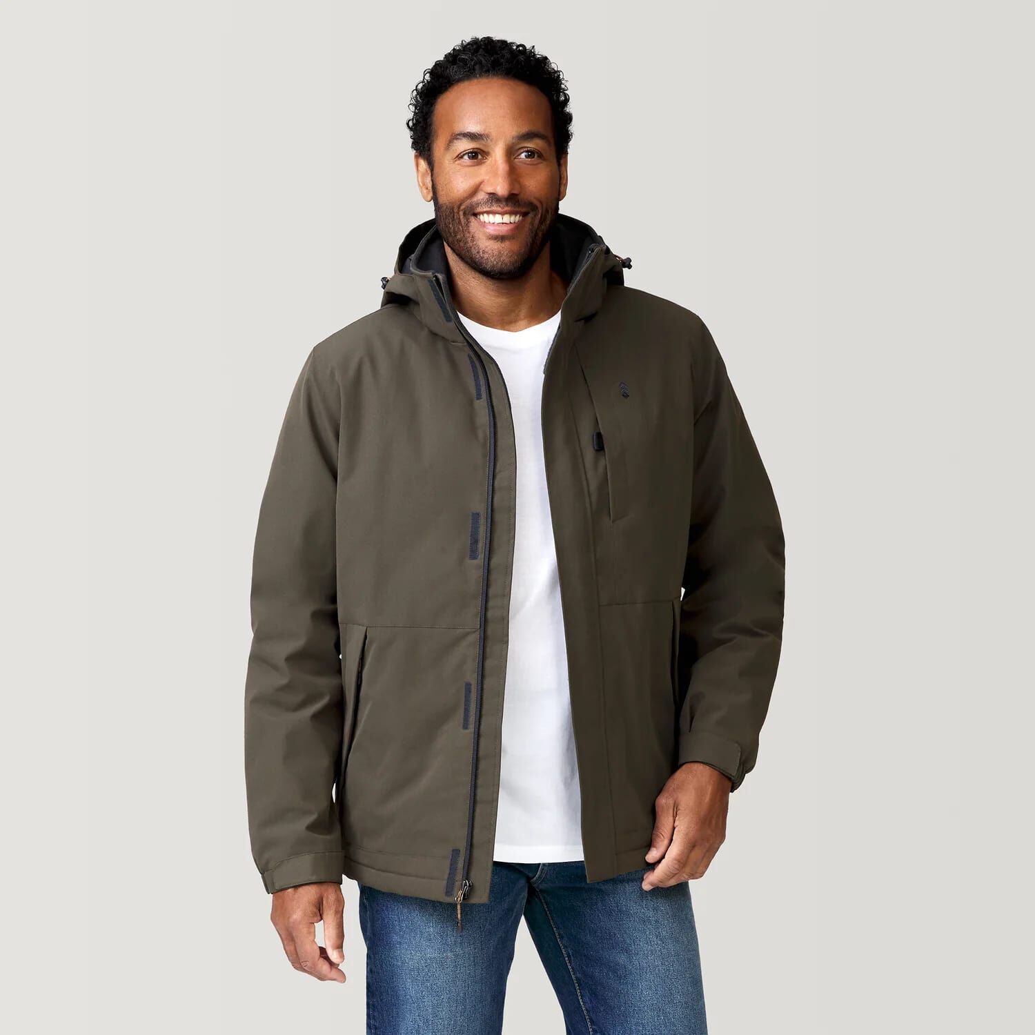 Free Country Men's Denali Mid Weight Jacket in Pewter