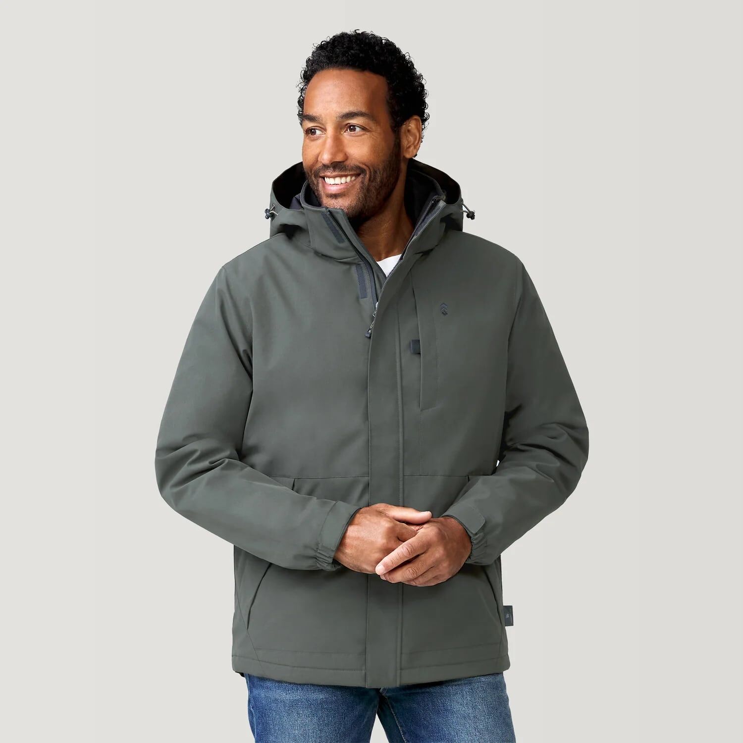 Free Country Men's Denali Mid Weight Jacket in Pewter