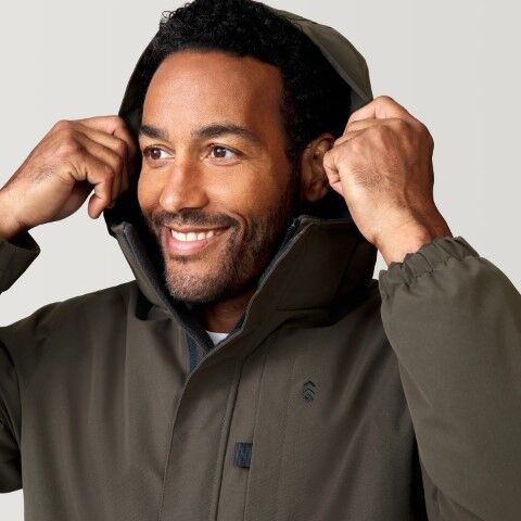 Free Country Men's Denali Mid Weight Jacket in Pewter