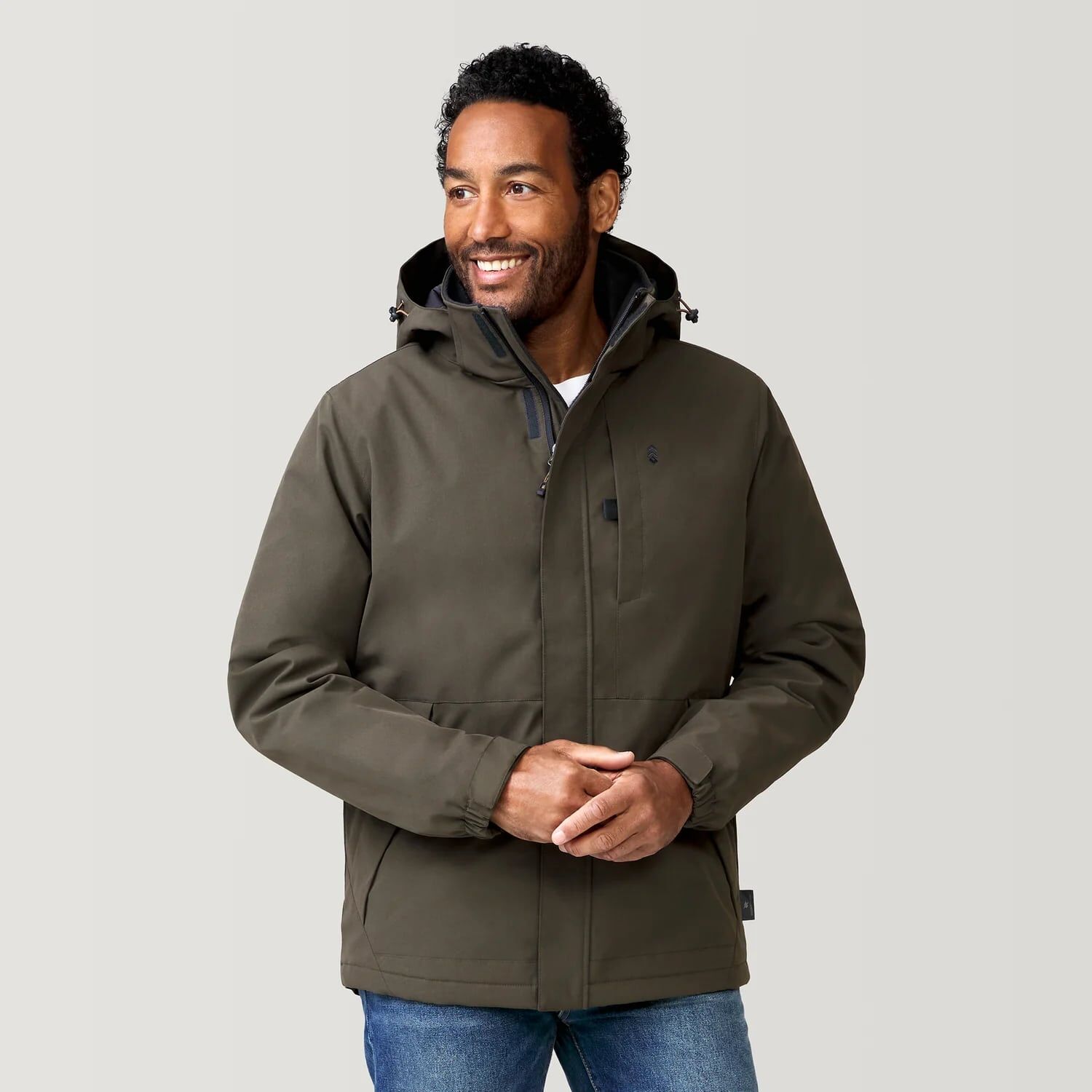 Free Country Men's Denali Mid Weight Jacket in Pewter