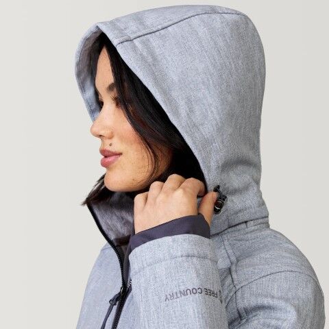 Free Country Women's Aeris II Super Softshell Jacket in Silver Chip