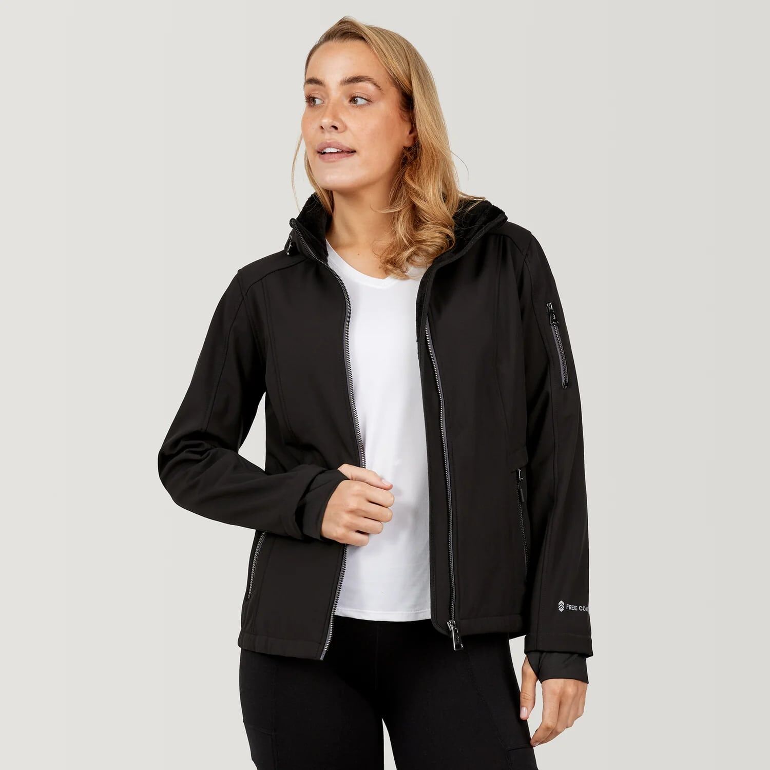Free Country Women's Aeris II Super Softshell Jacket in Black