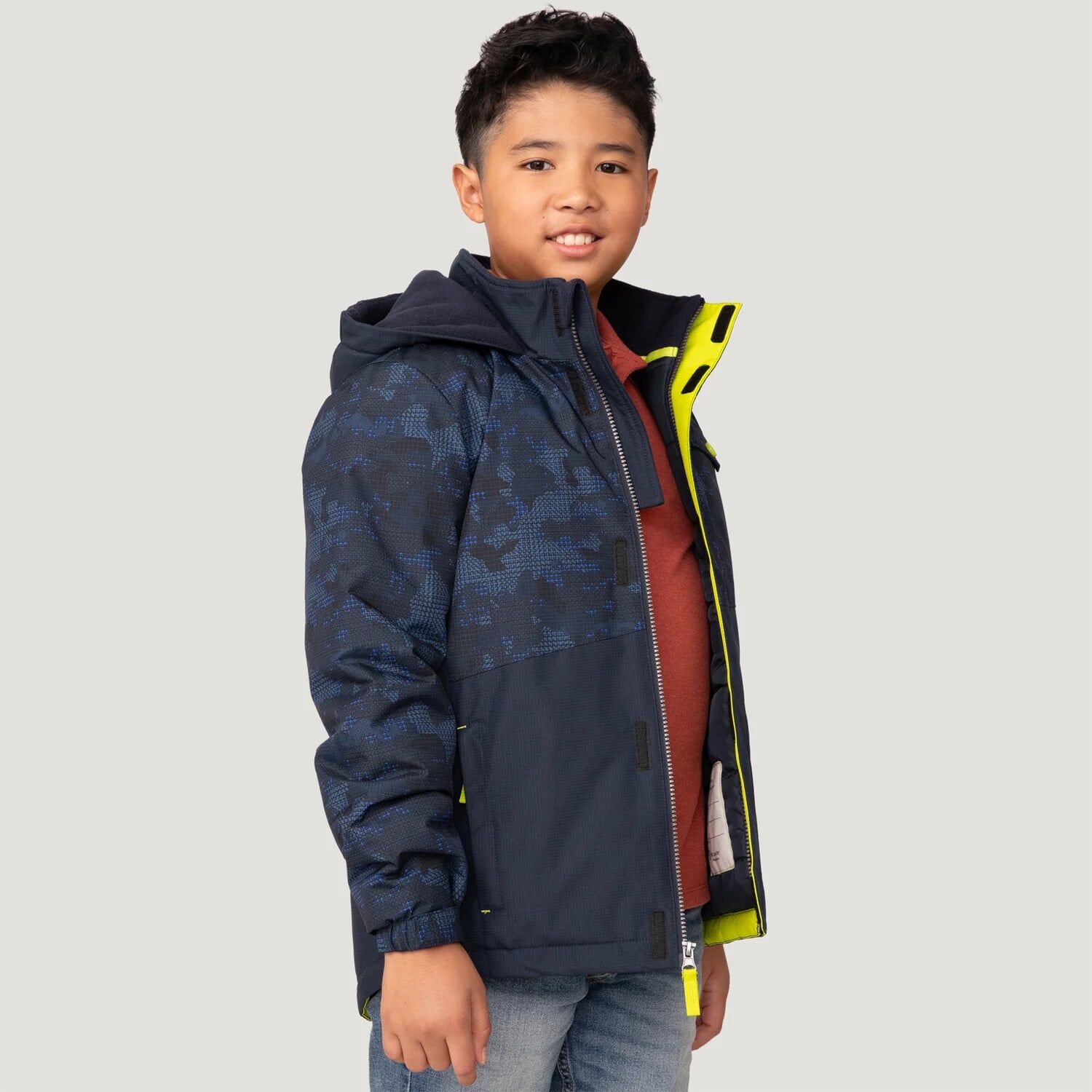 Free Country Boy's Multi Rip Stop Boarder Jacket in Black