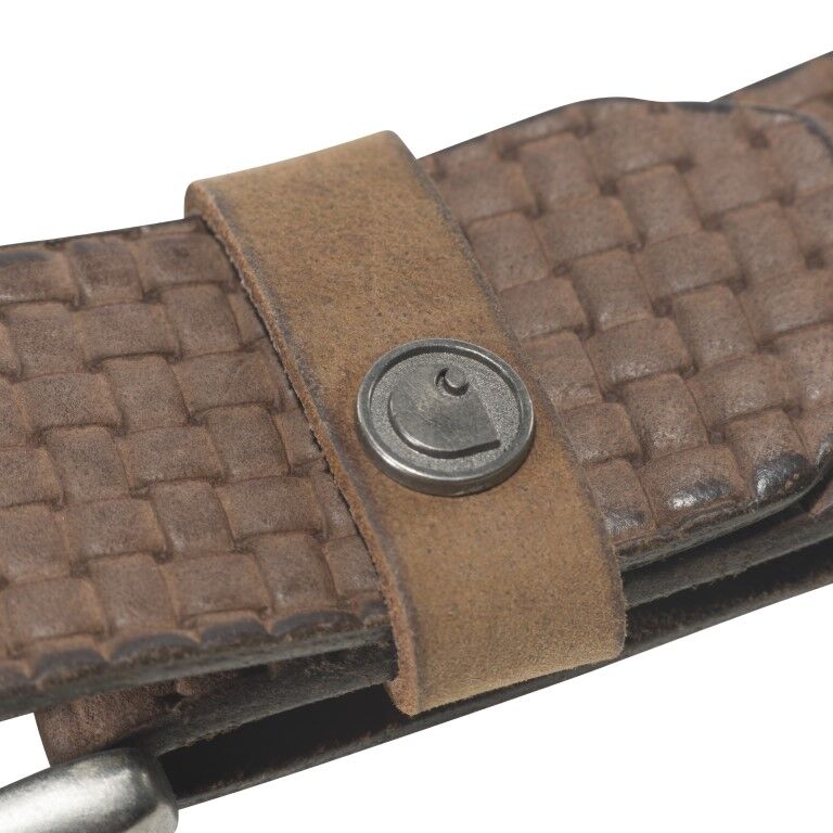 Carhartt Men's Saddle Leather Basketweave Belt in Carhartt Brown