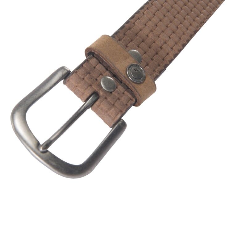 Carhartt Men's Saddle Leather Basketweave Belt in Carhartt Brown