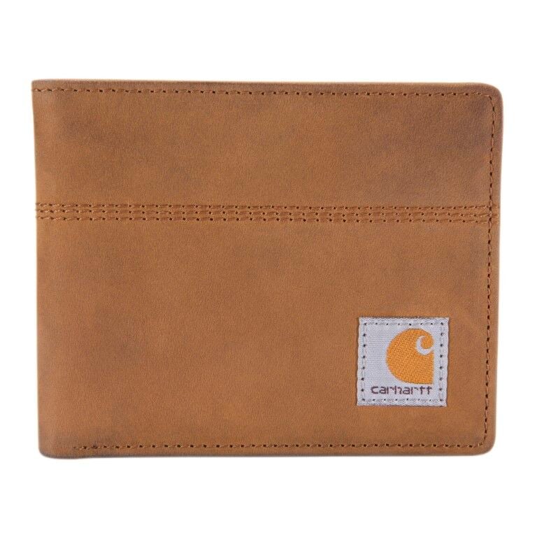 Carhartt Men's Saddle Leather Bifold Wallet in Brown