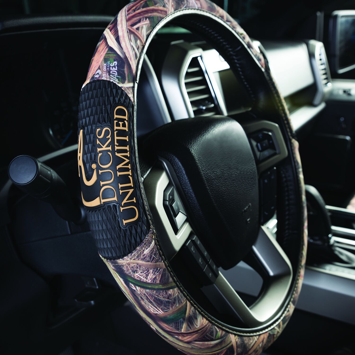 Ducks Unlimited Diamond Stacked Logo 2-Grip Steering Wheel Cover