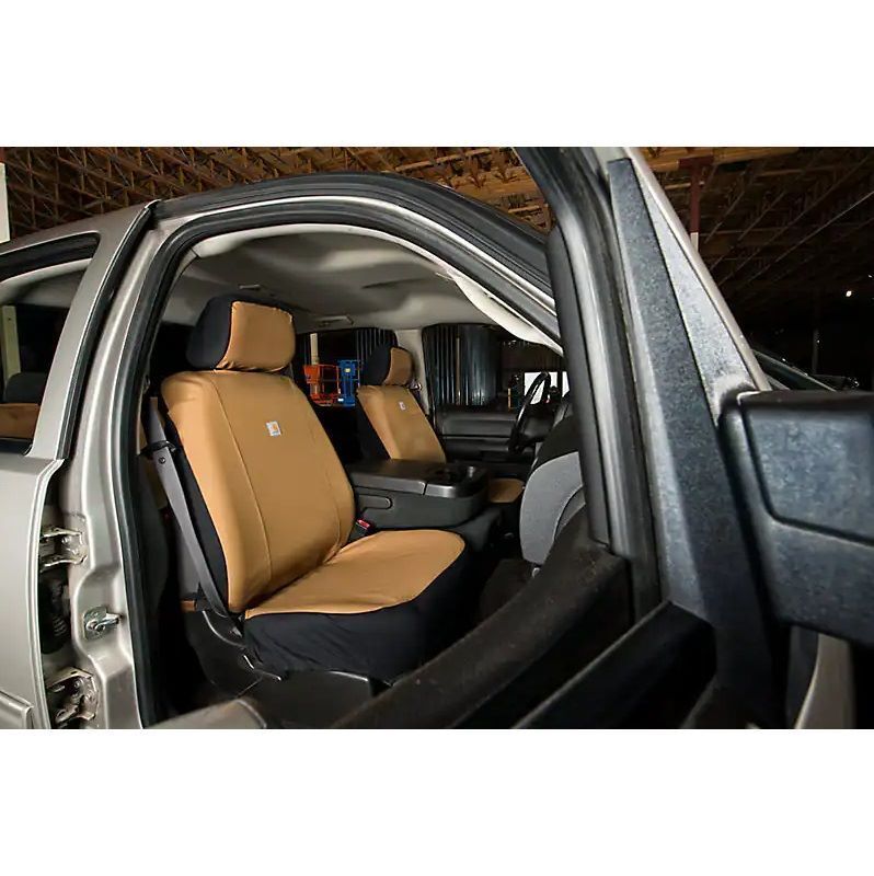 Carhartt Dark Brown Universal Fitted Nylon Duck Bucket Seat Cover