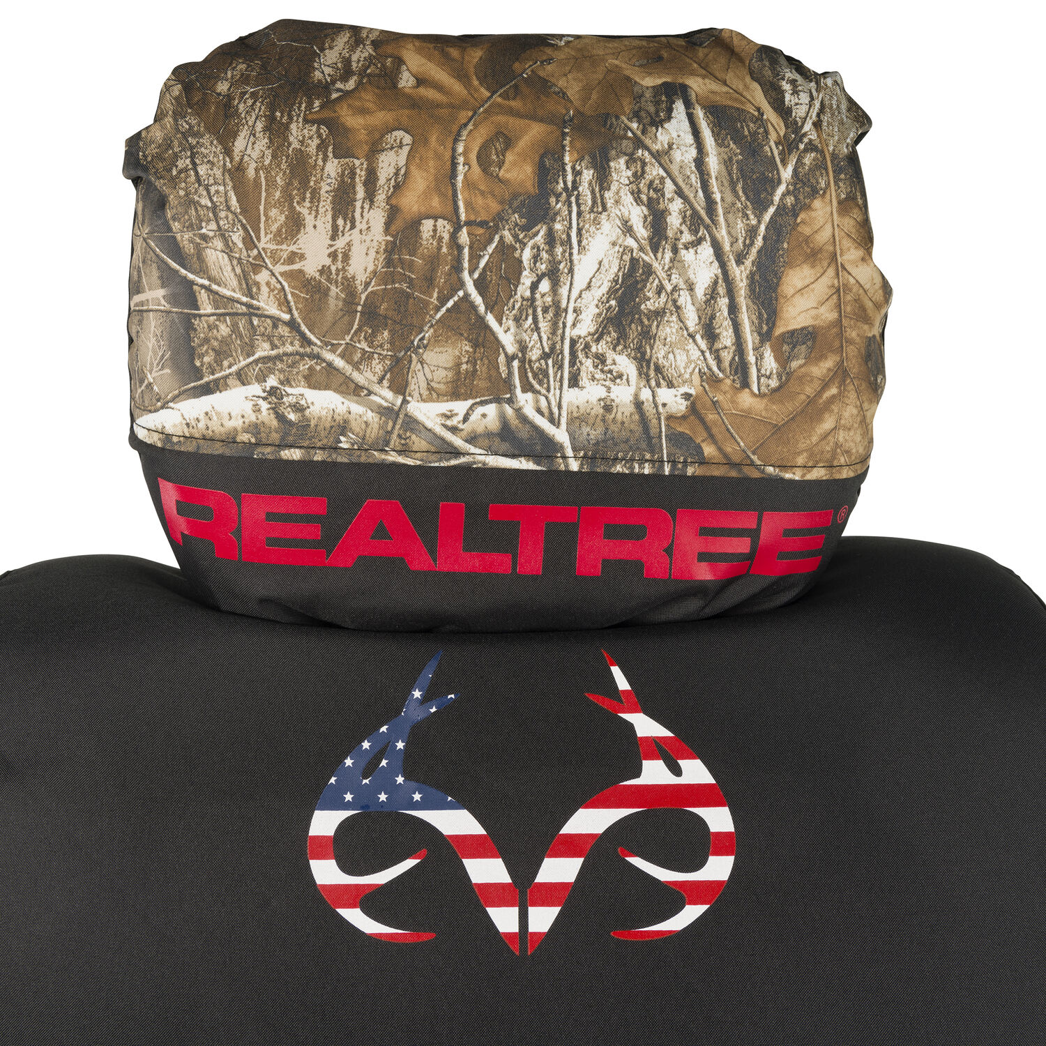 Realtree Low Back American Antler American Flag Seat Cover