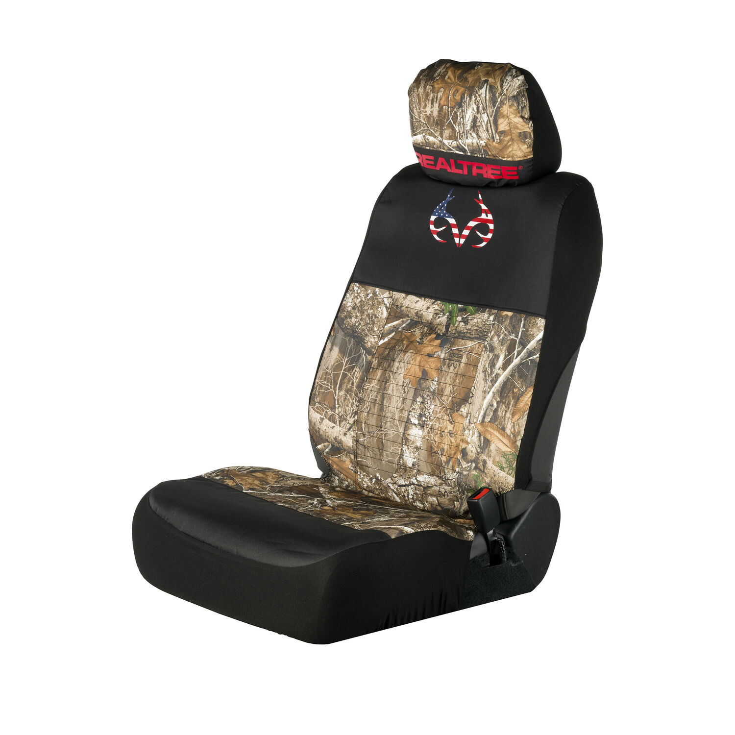 Realtree Low Back American Antler American Flag Seat Cover