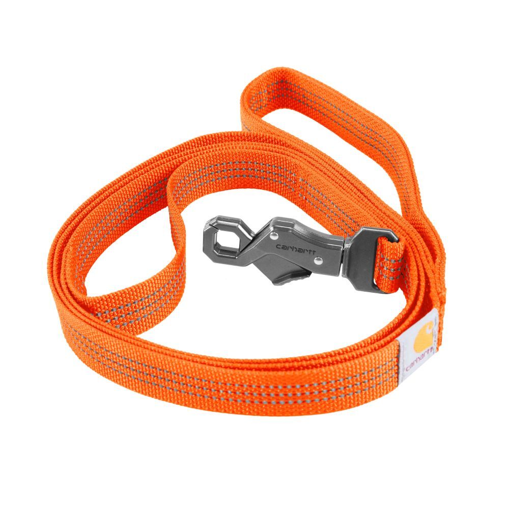 Carhartt Large Hunter Orange Dual Handle Dog Leash