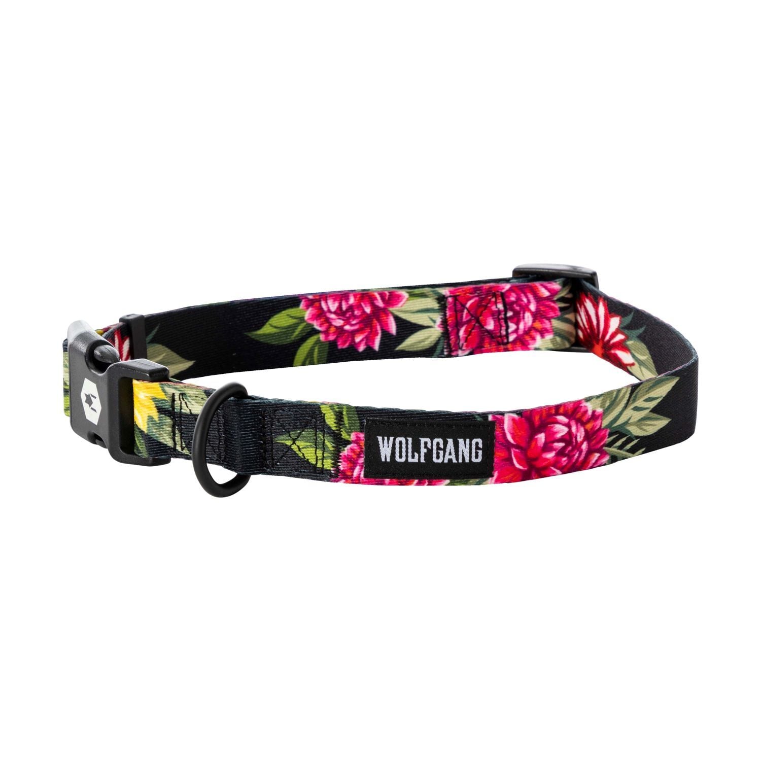 Wolfgang Small Dark floral Venture Dog Collar