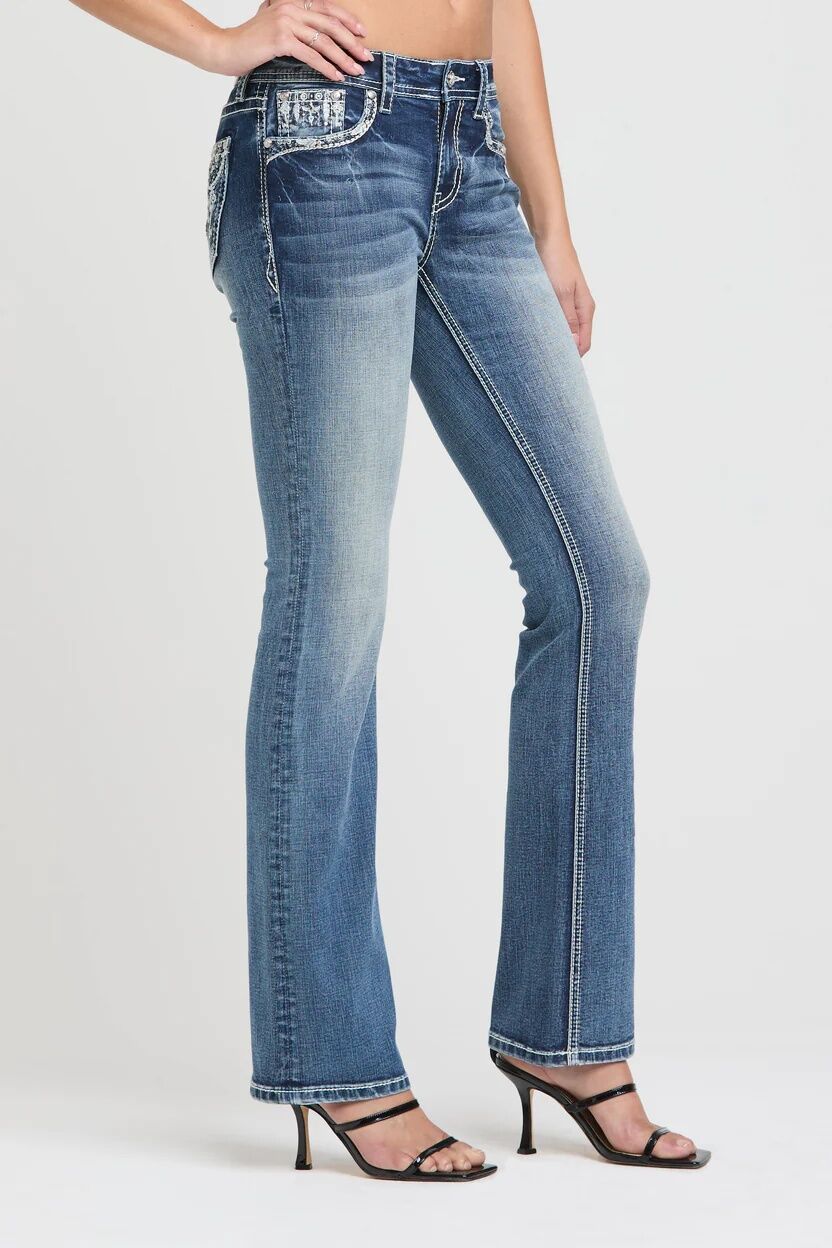 Grace In LA Girl's Western Embroidery Bootcut Jean