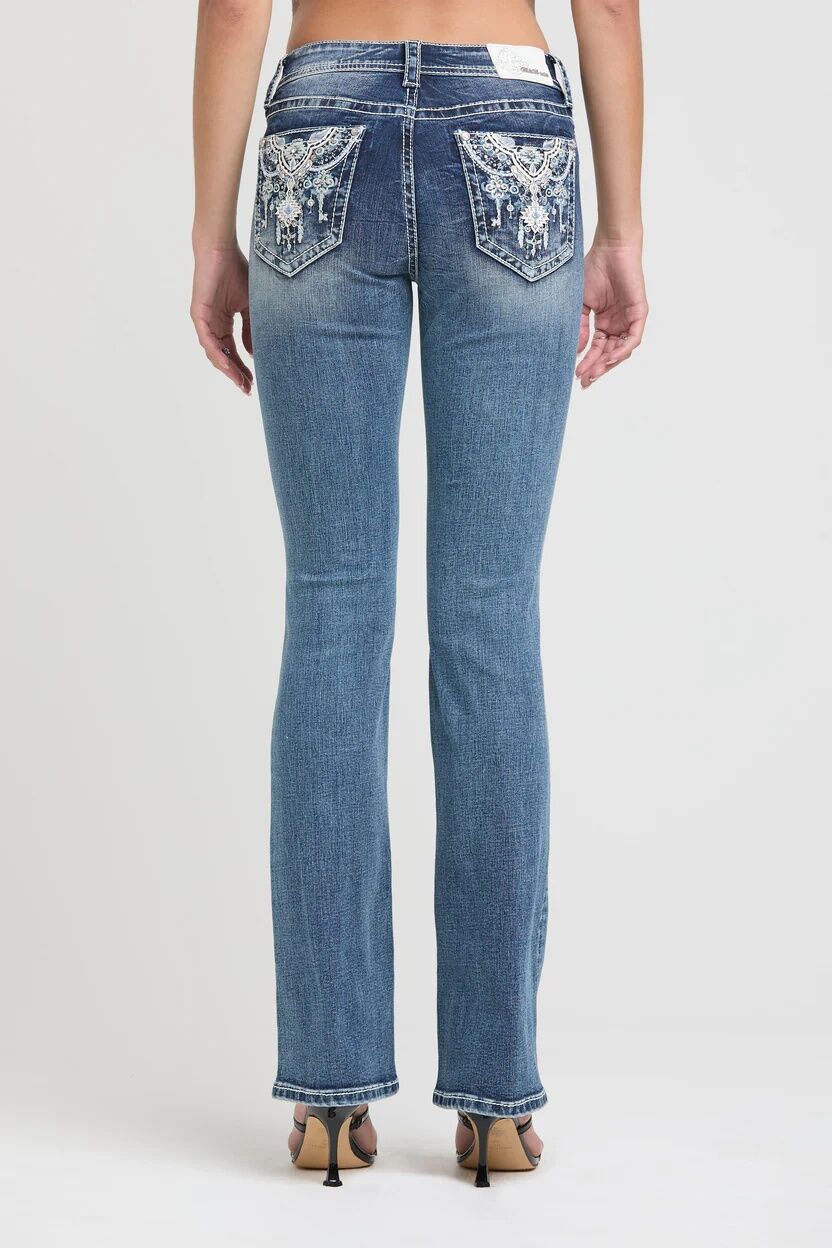 Grace In LA Girl's Western Embroidery Bootcut Jean