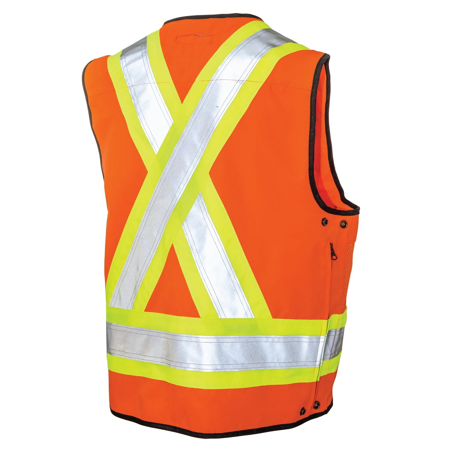 Tough Duck Men's Surveyor Safety Vest in Fluorescent Green