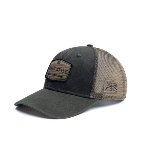 Grunt Style Men's Old Glory Patch Hat in Grey Hats Grunt Style