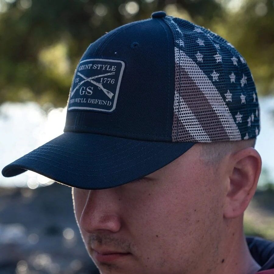 Grunt Style Men's Stars And Bars Mesh Hat