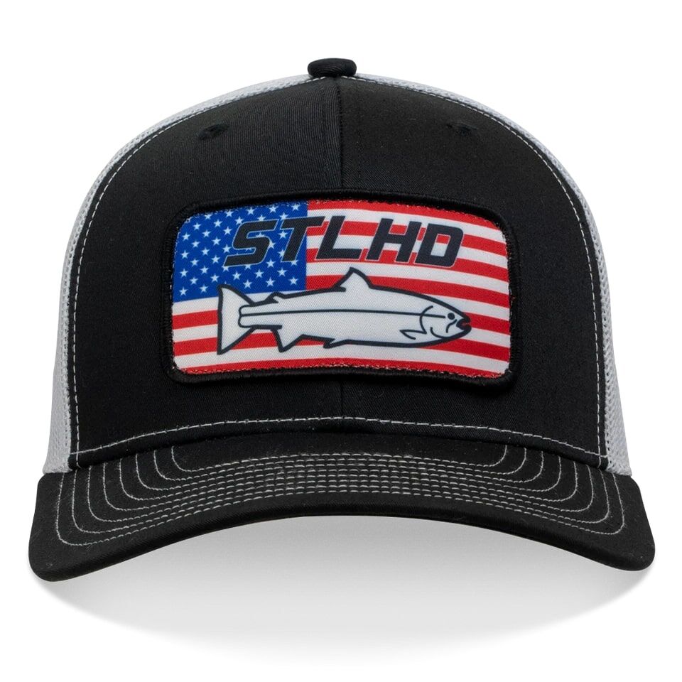 STLHD Men's Nation Trucker Hat in Black/White